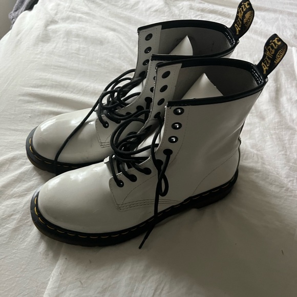 White Doc Martens 1460 8-Eye Boots - Picture 3 of 9